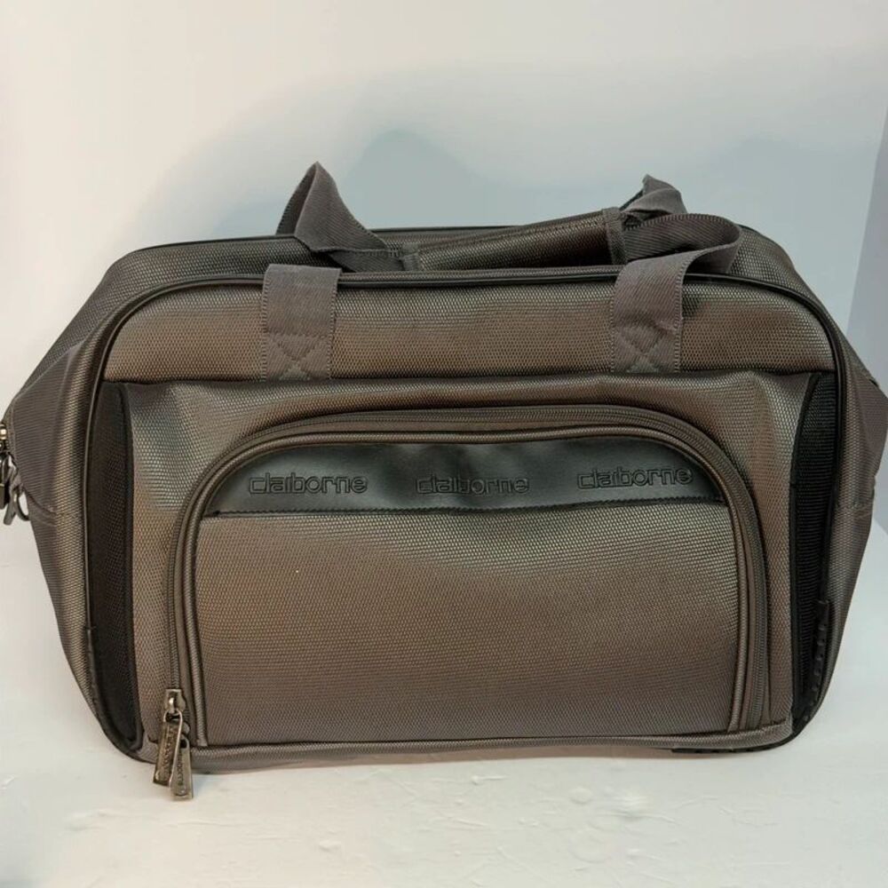 Claiborne Brown Carry On Travel Bag Luggage Weekender 16x12x8